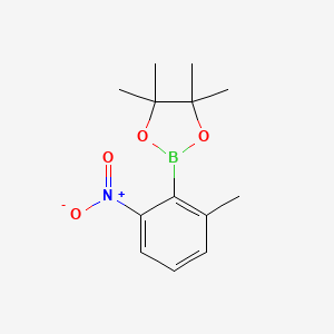 4,4,5,5-Tetramethyl-2-(2-methyl-6-nitrophenyl)-1,3,2-dioxaborolane