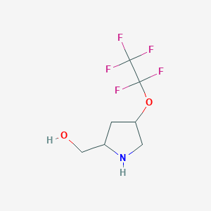 molecular formula C7H10F5NO2 B11754233 (4-Pentafluoroethyloxy-pyrrolidin-2-yl)-methanol 