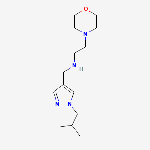 molecular formula C14H26N4O B11754237 {[1-(2-methylpropyl)-1H-pyrazol-4-yl]methyl}[2-(morpholin-4-yl)ethyl]amine 