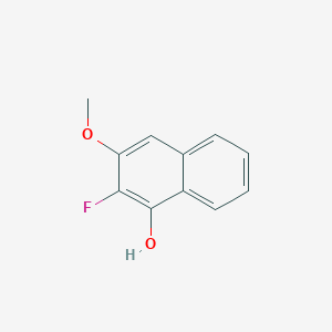 molecular formula C11H9FO2 B11754247 2-Fluoro-3-methoxynaphthalen-1-ol 