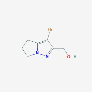 molecular formula C7H9BrN2O B11754350 (3-bromo-5,6-dihydro-4H-pyrrolo[1,2-b]pyrazol-2-yl)methanol 