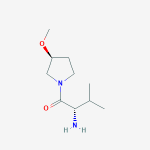 molecular formula C10H20N2O2 B11754364 (S)-2-Amino-1-((S)-3-methoxy-pyrrolidin-1-yl)-3-methyl-butan-1-one 