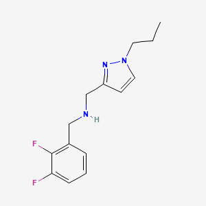 molecular formula C14H17F2N3 B11754368 [(2,3-difluorophenyl)methyl][(1-propyl-1H-pyrazol-3-yl)methyl]amine 