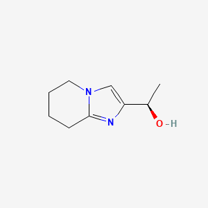 molecular formula C9H14N2O B11754381 (R)-1-(5,6,7,8-Tetrahydroimidazo[1,2-a]pyridin-2-yl)ethan-1-ol 