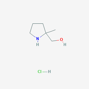 molecular formula C6H14ClNO B11754388 (2-Methylpyrrolidin-2-yl)methanol hydrochloride 