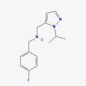 [(4-fluorophenyl)methyl]({[1-(propan-2-yl)-1H-pyrazol-5-yl]methyl})amine