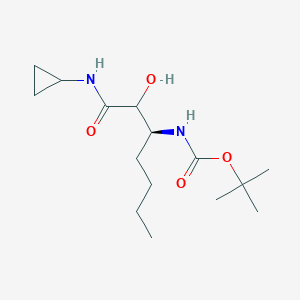 tert-butyl (3S)-1-(cyclopropylamino)-2-hydroxy-1-oxoheptan-3-ylcarbamate