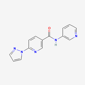 6-(1H-pyrazol-1-yl)-N-(3-pyridinyl)nicotinamide