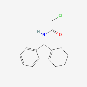 molecular formula C15H16ClNO B11754592 2-chloro-N-(2,3,4,9-tetrahydro-1H-fluoren-9-yl)acetamide 