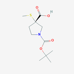 (S)-1-(tert-Butoxycarbonyl)-3-(methylthio)pyrrolidine-3-carboxylic acid