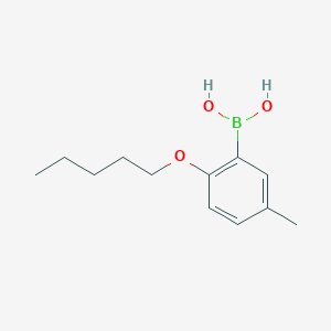 molecular formula C12H19BO3 B11754628 [5-Methyl-2-(pentyloxy)phenyl]boranediol 