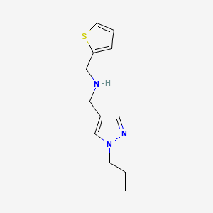 [(1-propyl-1H-pyrazol-4-yl)methyl][(thiophen-2-yl)methyl]amine