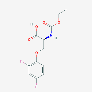 molecular formula C12H13F2NO5 B11754682 (2S)-3-(2,4-difluorophenoxy)-2-[(ethoxycarbonyl)amino]propanoic acid CAS No. 1184842-84-9