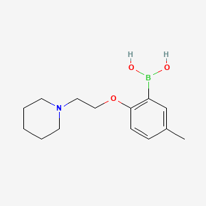 (5-Methyl-2-[2-(piperidin-1-yl)ethoxy]phenyl)boranediol