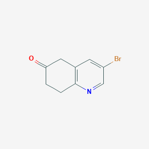 molecular formula C9H8BrNO B11754714 3-Bromo-7,8-dihydroquinolin-6(5H)-one 