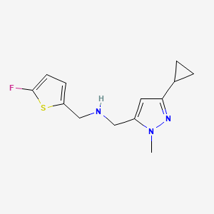 [(3-cyclopropyl-1-methyl-1H-pyrazol-5-yl)methyl][(5-fluorothiophen-2-yl)methyl]amine