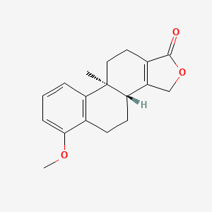 molecular formula C18H20O3 B11754733 (3bR,9bS)-6-Methoxy-9b-methyl-3b,4,5,9b,10,11-hexahydrophenanthro[1,2-c]furan-1(3H)-one 