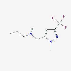 {[1-methyl-3-(trifluoromethyl)-1H-pyrazol-5-yl]methyl}(propyl)amine