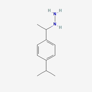 molecular formula C11H18N2 B11754815 {1-[4-(Propan-2-yl)phenyl]ethyl}hydrazine CAS No. 1016761-39-9