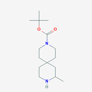 molecular formula C15H28N2O2 B11754841 tert-Butyl 8-methyl-3,9-diazaspiro[5.5]undecane-3-carboxylate 