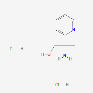 molecular formula C8H14Cl2N2O B11754864 2-Amino-2-(pyridin-2-yl)propan-1-ol dihydrochloride 