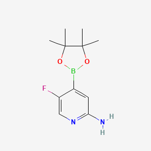 5-Fluoro-4-(4,4,5,5-tetramethyl-1,3,2-dioxaborolan-2-yl)pyridin-2-amine