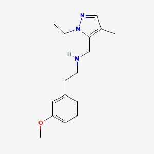 [(1-ethyl-4-methyl-1H-pyrazol-5-yl)methyl][2-(3-methoxyphenyl)ethyl]amine