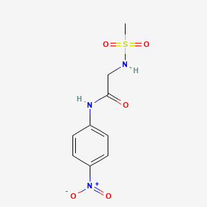 molecular formula C9H11N3O5S B1175495 N-{4-nitrophenyl}-2-[(methylsulfonyl)amino]acetamide 