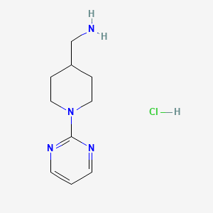 (1-(Pyrimidin-2-yl)piperidin-4-yl)methanamine hydrochloride