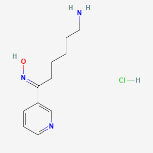 (NE)-N-(6-amino-1-pyridin-3-ylhexylidene)hydroxylamine;hydrochloride