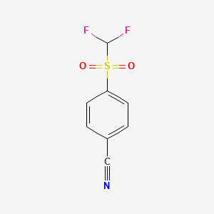 molecular formula C8H5F2NO2S B11754966 4-((Difluoromethyl)sulfonyl)benzonitrile 