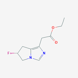 ethyl 2-[(6R)-6-fluoro-5H,6H,7H-pyrrolo[1,2-c]imidazol-1-yl]acetate