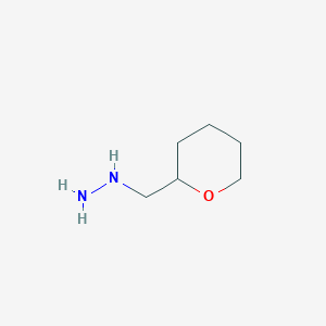 molecular formula C6H14N2O B11755103 [(Oxan-2-yl)methyl]hydrazine 