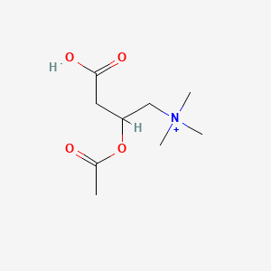 molecular formula C9H18NO4+ B11755120 [2-(Acetyloxy)-3-carboxypropyl]trimethylazanium CAS No. 7559-18-4