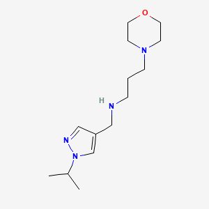 [3-(morpholin-4-yl)propyl]({[1-(propan-2-yl)-1H-pyrazol-4-yl]methyl})amine