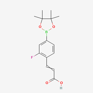 3-[2-fluoro-4-(4,4,5,5-tetramethyl-1,3,2-dioxaborolan-2-yl)phenyl]prop-2-enoic acid