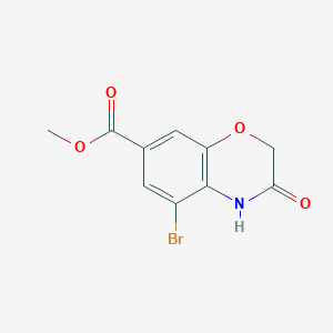 molecular formula C10H8BrNO4 B11755176 Methyl 5-bromo-3-oxo-3,4-dihydro-2H-benzo[b][1,4]oxazine-7-carboxylate 