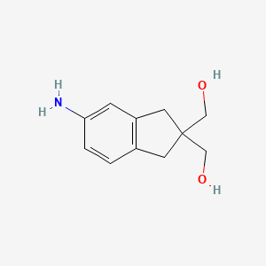 molecular formula C11H15NO2 B11755214 (5-Amino-2,3-dihydro-1H-indene-2,2-diyl)dimethanol 