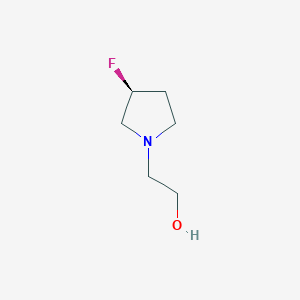 molecular formula C6H12FNO B11755215 (S)-2-(3-Fluoropyrrolidin-1-yl)ethan-1-ol 