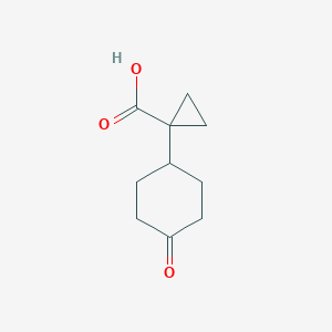 molecular formula C10H14O3 B11755231 1-(4-Oxocyclohexyl)cyclopropanecarboxylic acid 