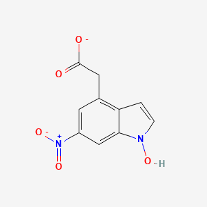 molecular formula C10H7N2O5- B11755257 2-(1-hydroxy-6-nitro-1H-indol-4-yl)acetate 