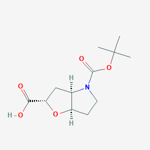 4H-Furo[3,2-b]pyrrole-2,4-dicarboxylic acid, hexahydro-, 4-(1,1-dimethylethyl) ester, (2S,3aR,6aR)-