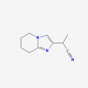 molecular formula C10H13N3 B11755286 2-(5,6,7,8-Tetrahydroimidazo[1,2-a]pyridin-2-yl)propanenitrile 