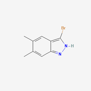 molecular formula C9H9BrN2 B11755300 3-Bromo-5,6-dimethyl-1H-indazole 