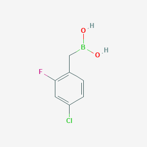 [(4-Chloro-2-fluorophenyl)methyl]boronic acid