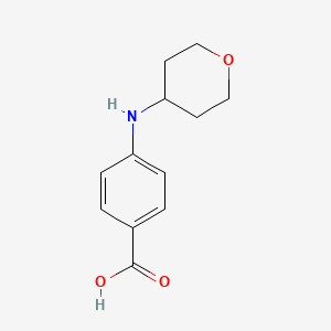 molecular formula C12H15NO3 B11755312 4-[(Oxan-4-yl)amino]benzoic acid 