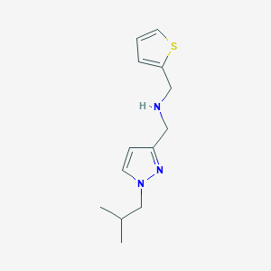 {[1-(2-methylpropyl)-1H-pyrazol-3-yl]methyl}[(thiophen-2-yl)methyl]amine