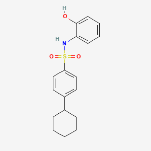 molecular formula C18H21NO3S B1175533 4-cyclohexyl-N-(2-hydroxyphenyl)benzenesulfonamide 