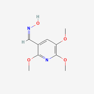 molecular formula C9H12N2O4 B11755359 (E)-N-[(2,5,6-Trimethoxypyridin-3-YL)methylidene]hydroxylamine 