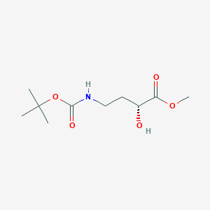 molecular formula C10H19NO5 B11755374 Methyl (R)-4-((tert-butoxycarbonyl)amino)-2-hydroxybutanoate 